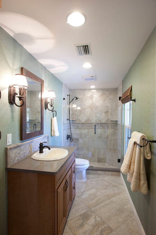 Tub to shower conversion completed in Issaquah - Modern walk-in shower with glass enclosure